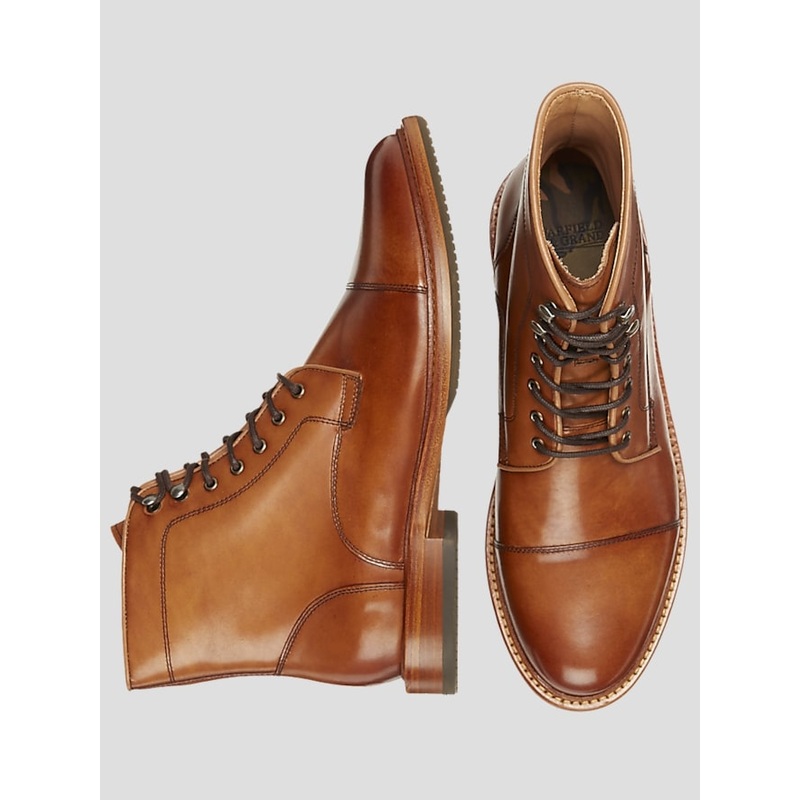 Grand Ballast Leather Cap Toe Lace-up Boots