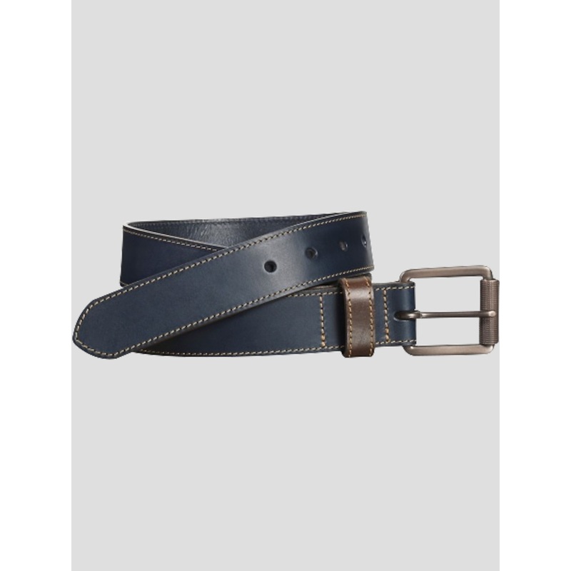Contrast Stitch Leather Belt
