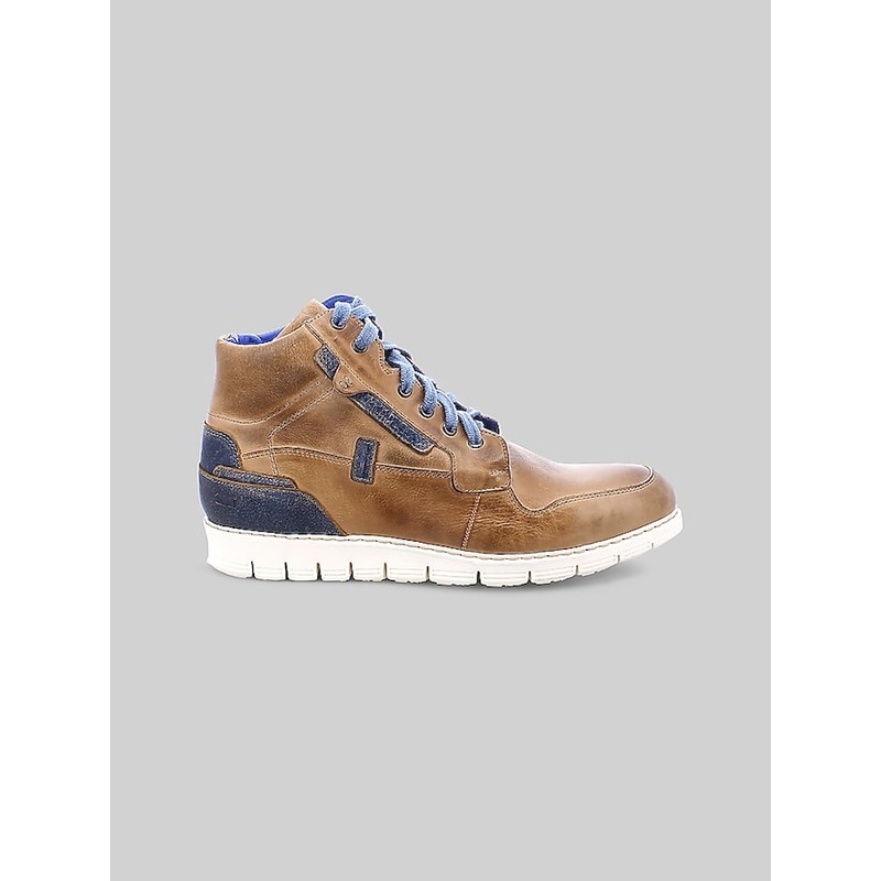 Galahad Leather Moc Toe High-Top Sneakers