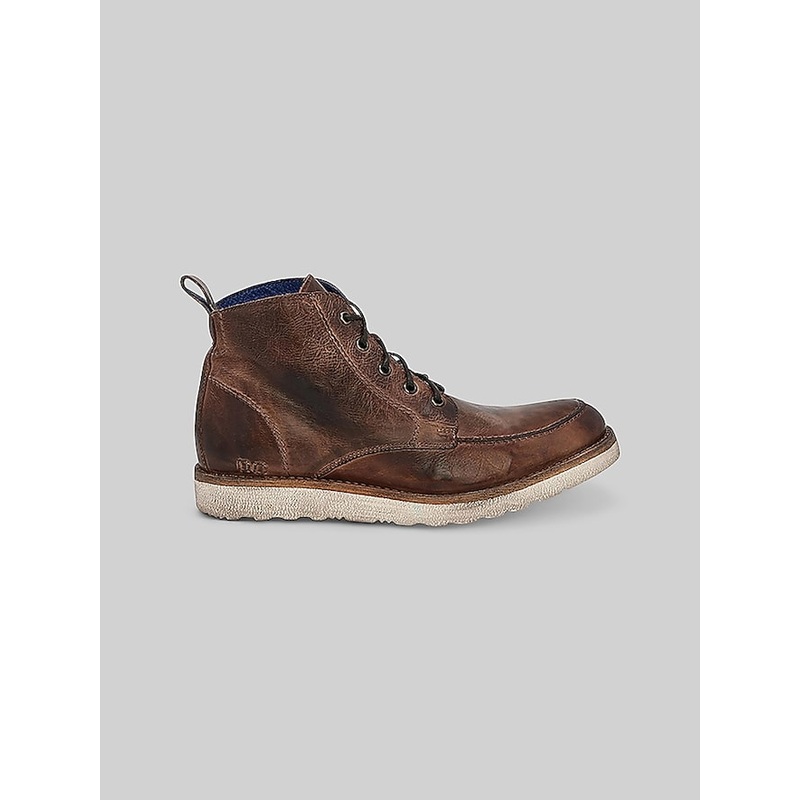 Lincoln Leather Apron Toe Lace-Up Boots