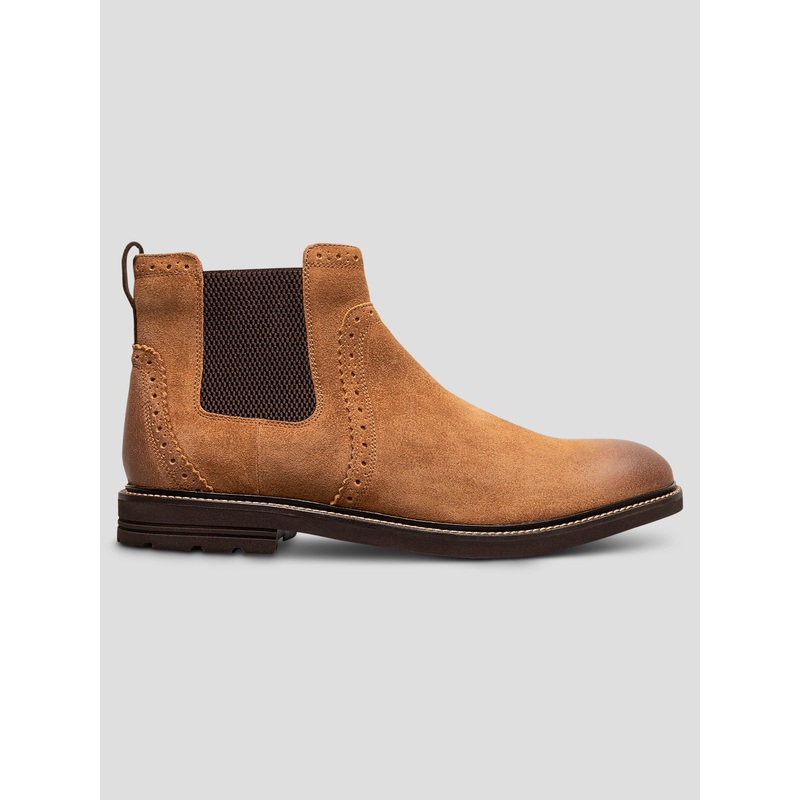 Otis II Suede Plain Toe Chelsea Boots