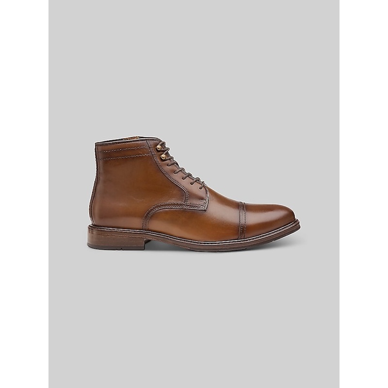 Raleigh Leather Cap Toe Zip-Up Boots