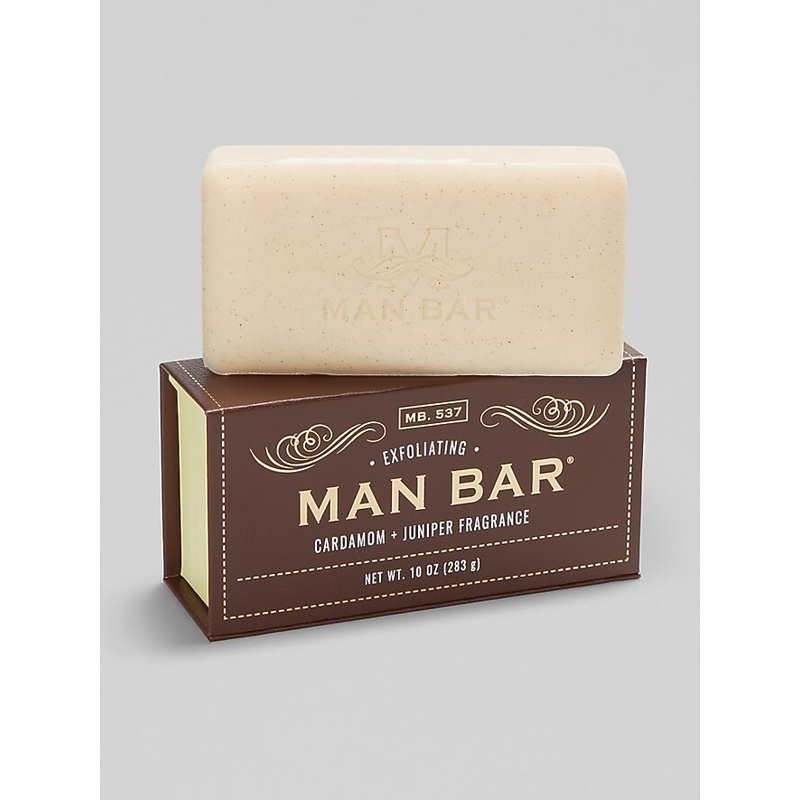 Man Bar Exfoliating Cardamom & Juniper Bar Soap