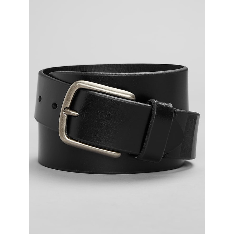 Sanded Logo Leather Belt