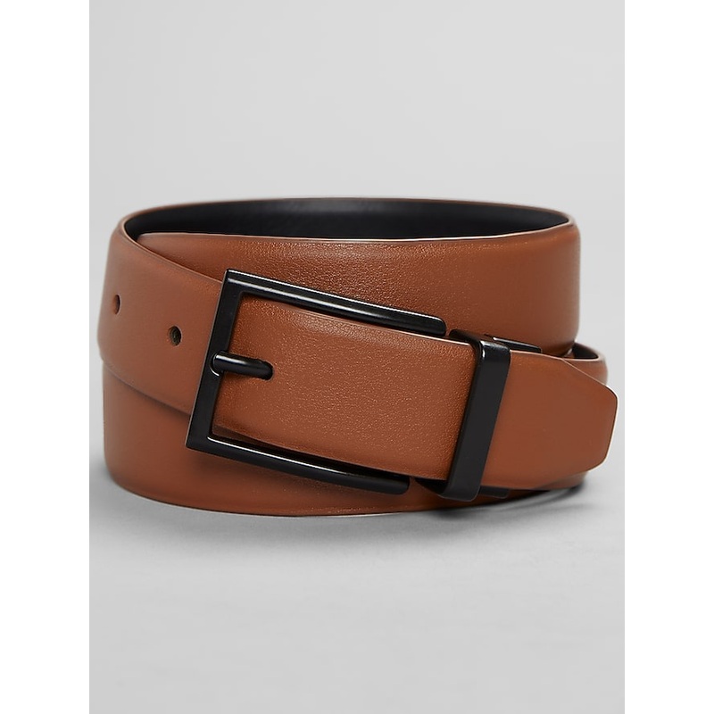 Feather Edge Reversible Stretch Leather Belt
