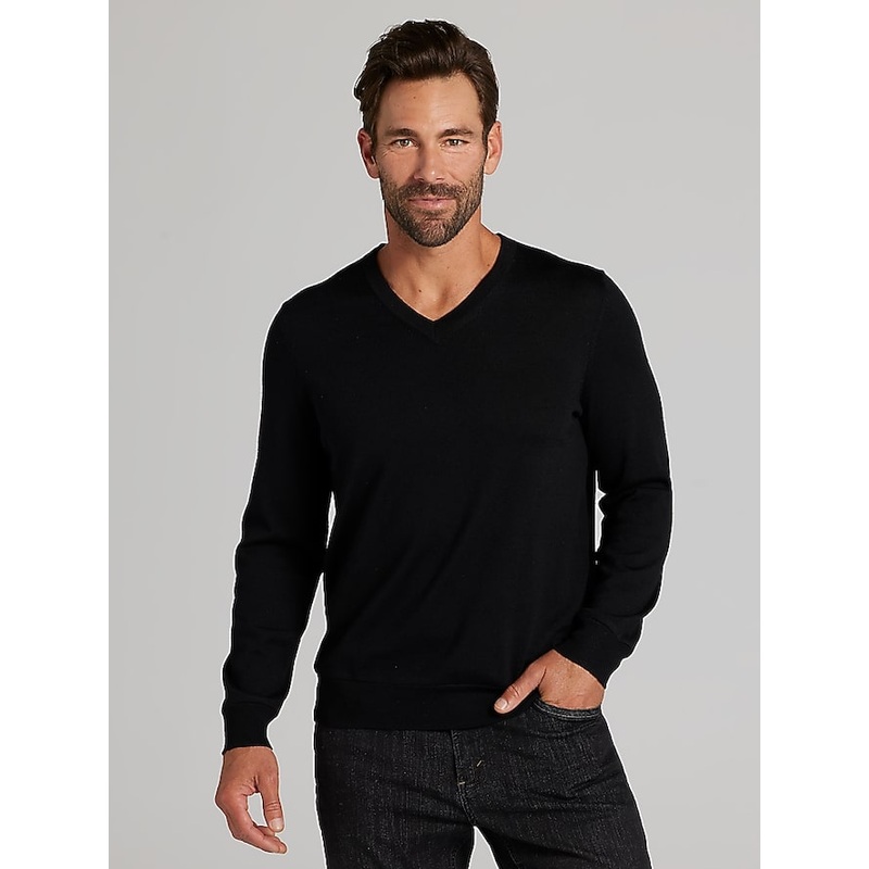 Merino Wool V-Neck Sweater