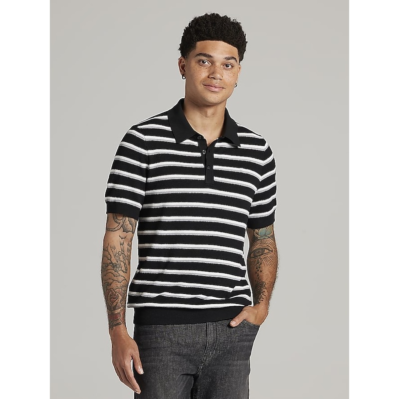 Stripe Polo Sweater