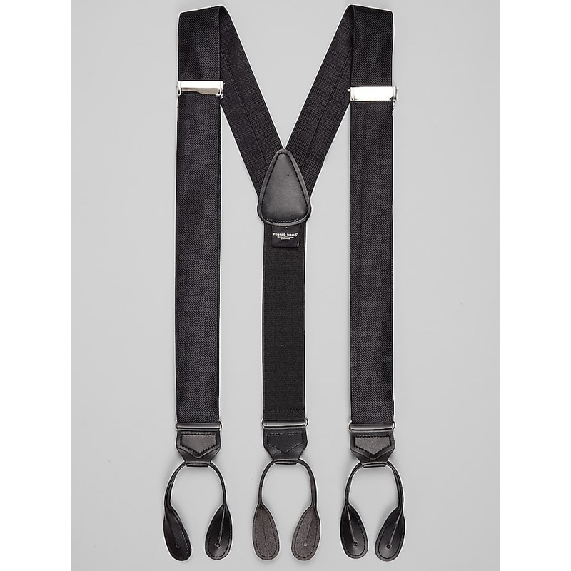 Chevron Stripe Silk Suspenders