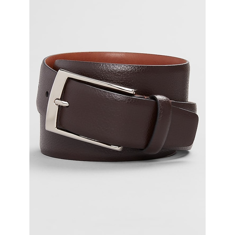 Feather Edge Pebbled Leather Belt