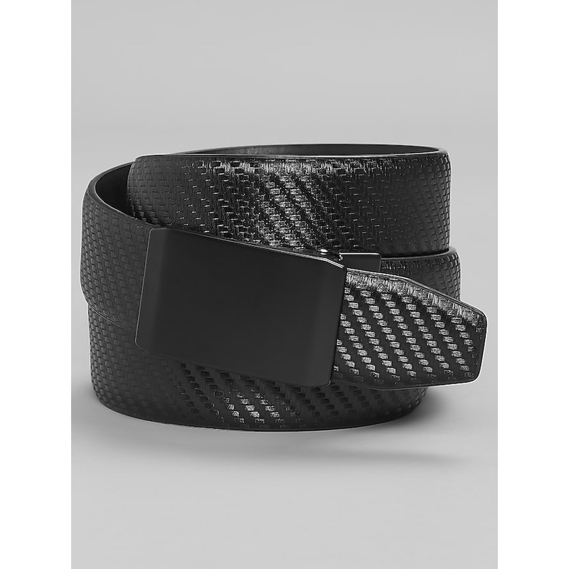 Feather Edge Reversible Compression Plaque Leather Belt