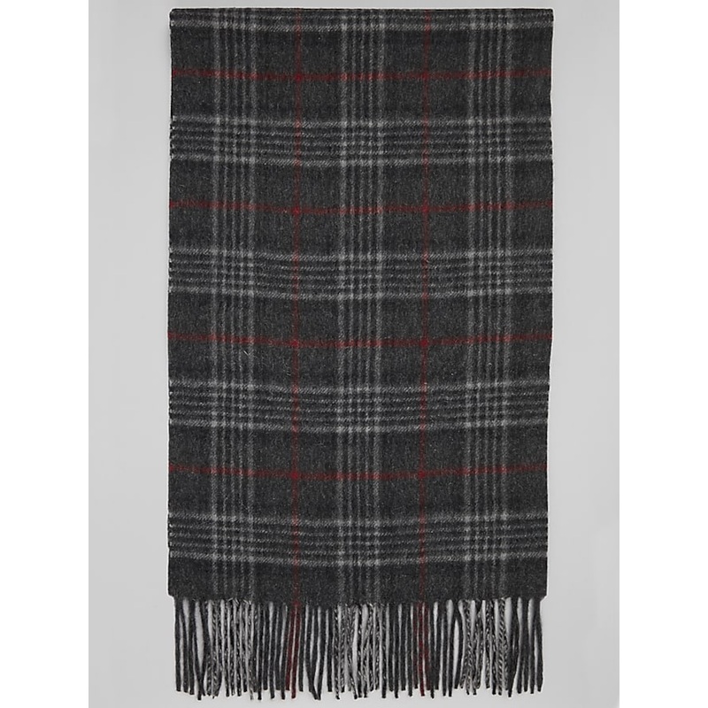 Glen Plaid Windowpane Cashmere Scarf