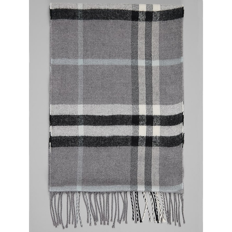 Plaid Fringe Scarf