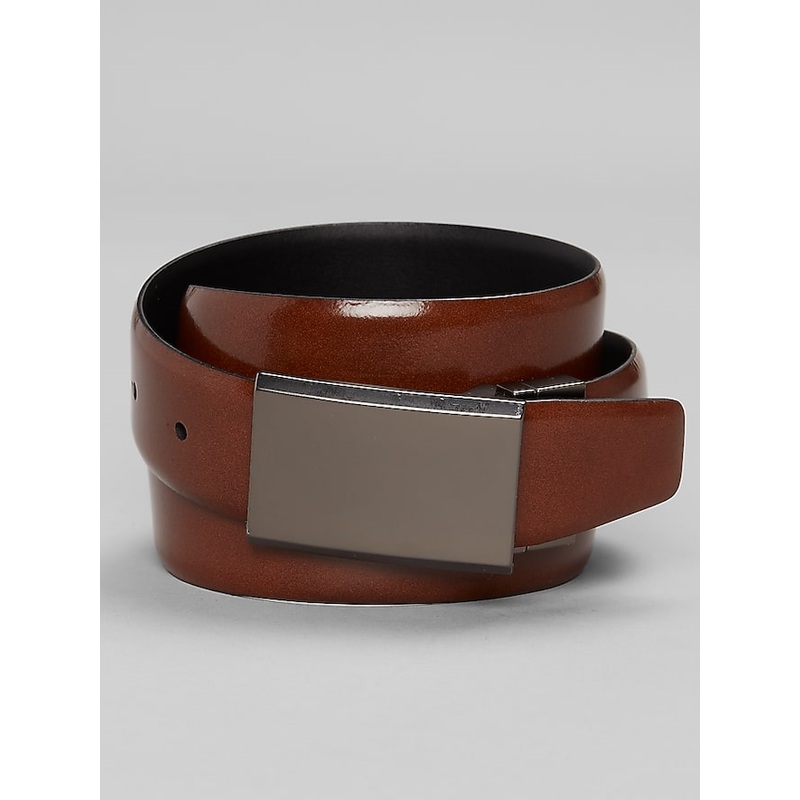 Reversible Marbleized Plaque Buckle Belt