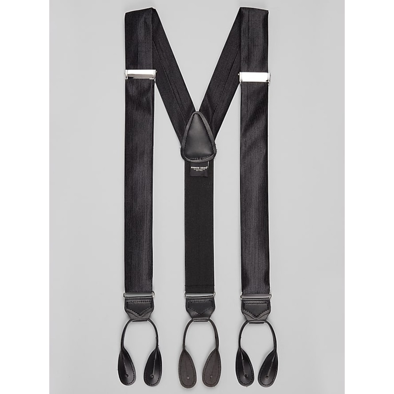 Ribbed Silk Blend Suspenders