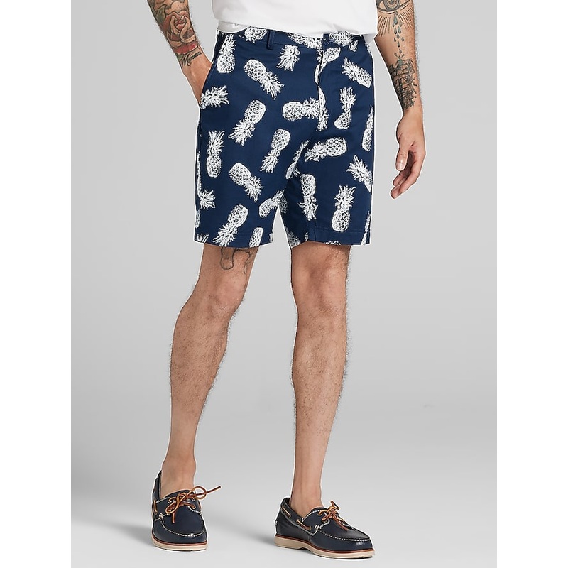 Slim Fit Linen Blend Shorts