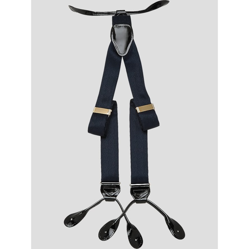 Leather Embellished Silk Braces