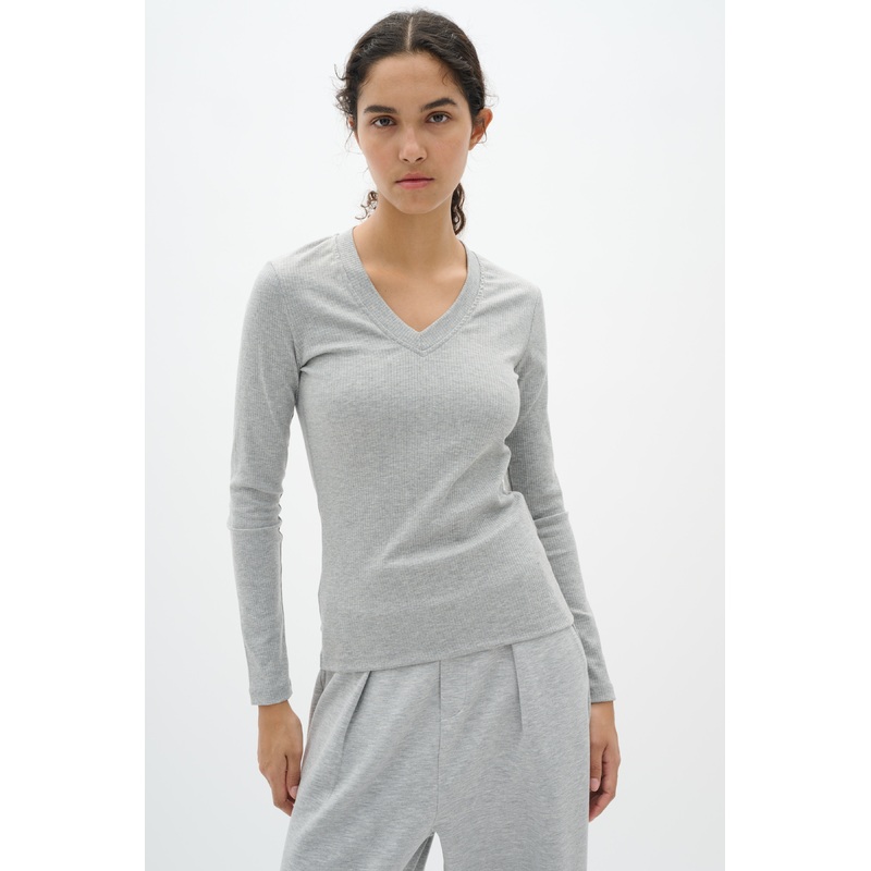 DagnaIW Melange V-Neck T-shirt