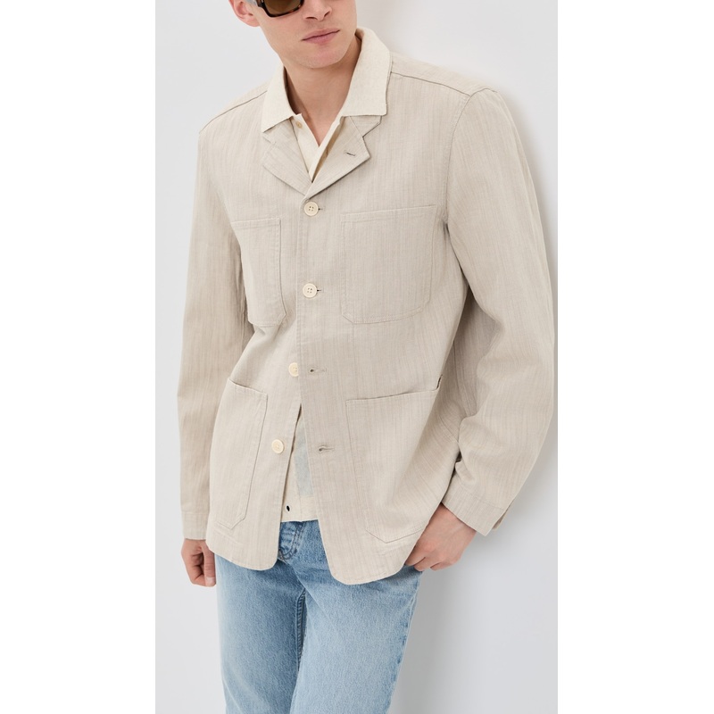 Alex Mill Arthur Work Jacket In Cotton Linen Twill