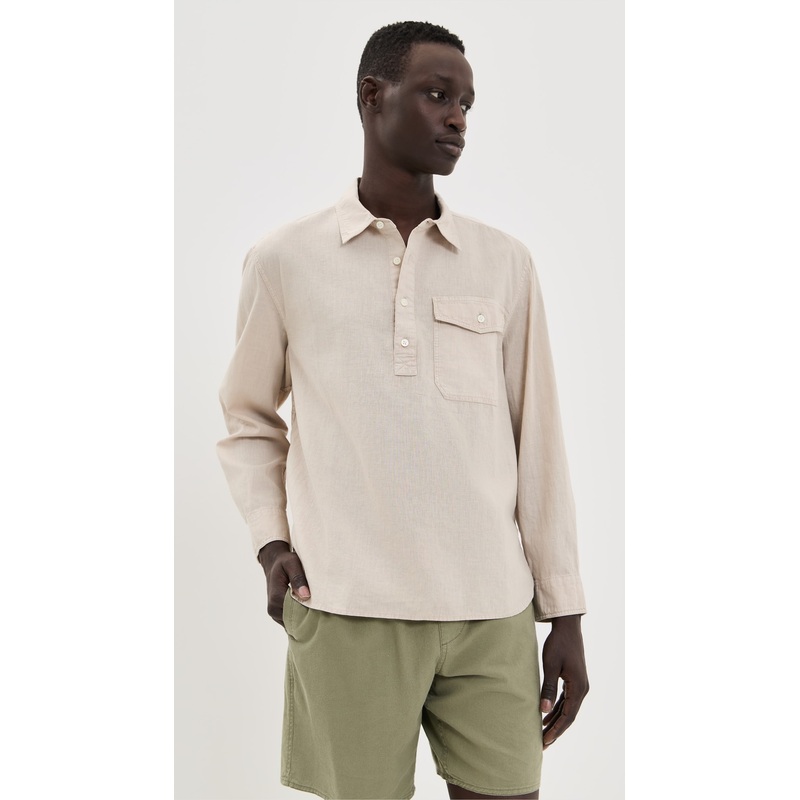 Alex Mill Carter Popover In Cotton Linen