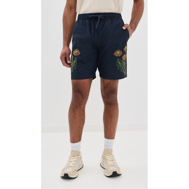 Universal Works Universal Works X Flower Mountain Beach Shorts 7.5″
