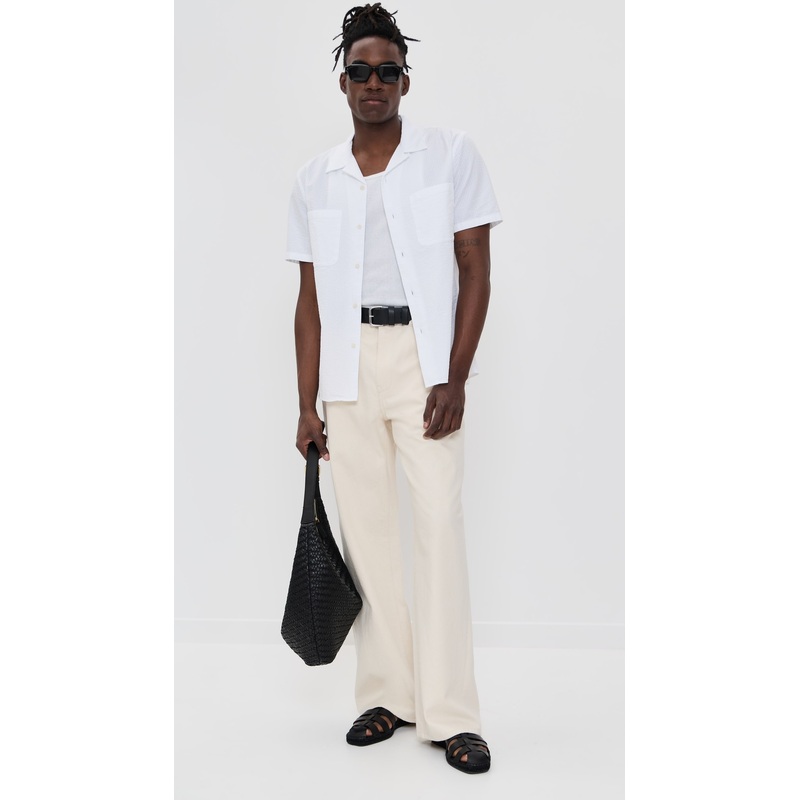 Vince Seersucker Camp Shirt