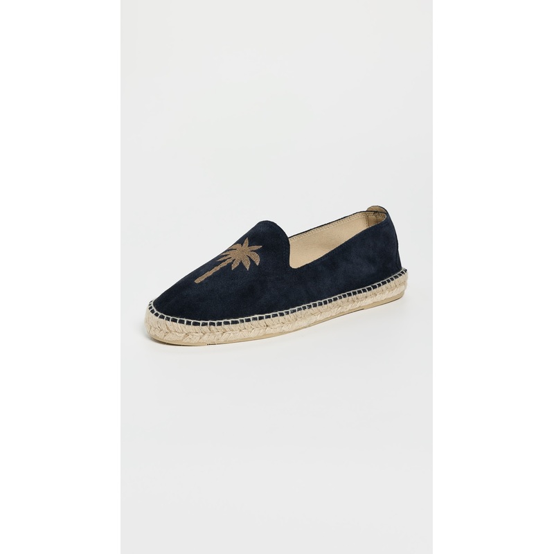 Manebi Embroidered Suede Classic Espadrilles