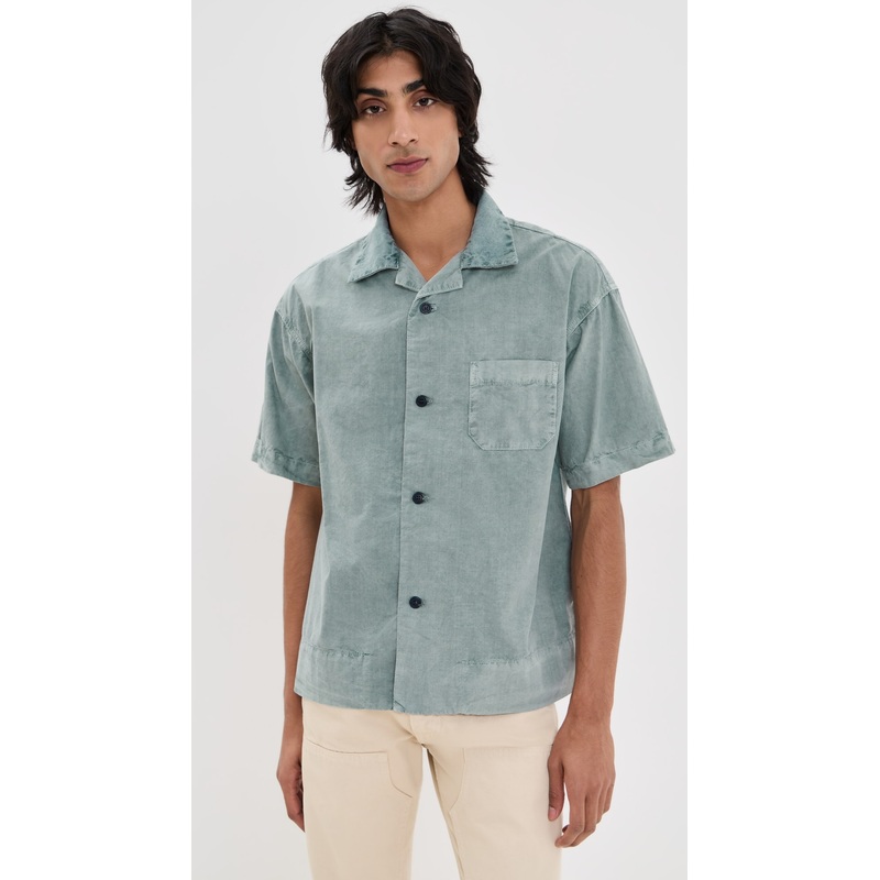 ASHER Cotton Poplin Camp Shirt