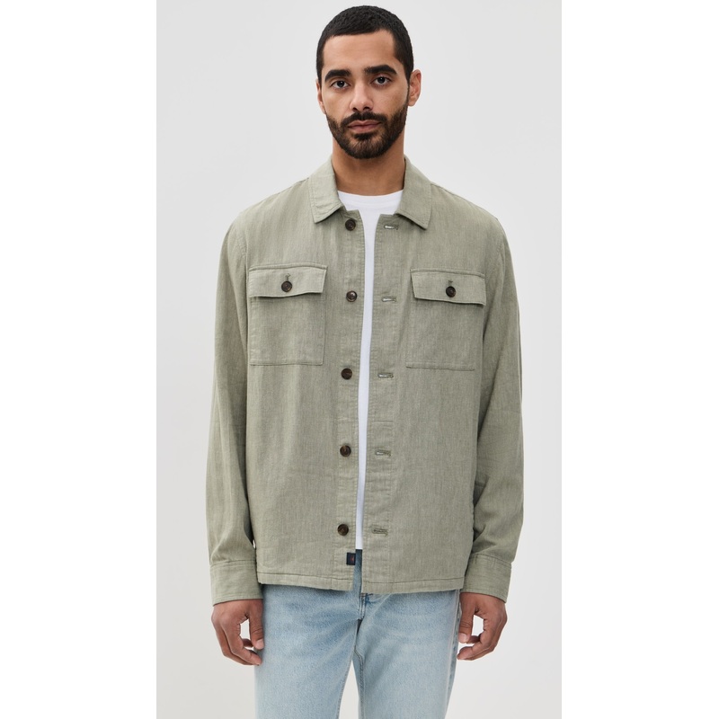 Faherty Movement Linen Shirt Jacket