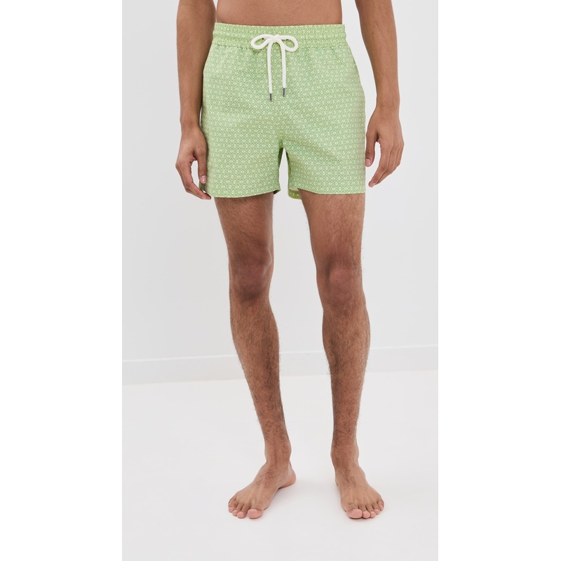 Frescobol Carioca Rio Swim Shorts Ipanema Micro Print 4″