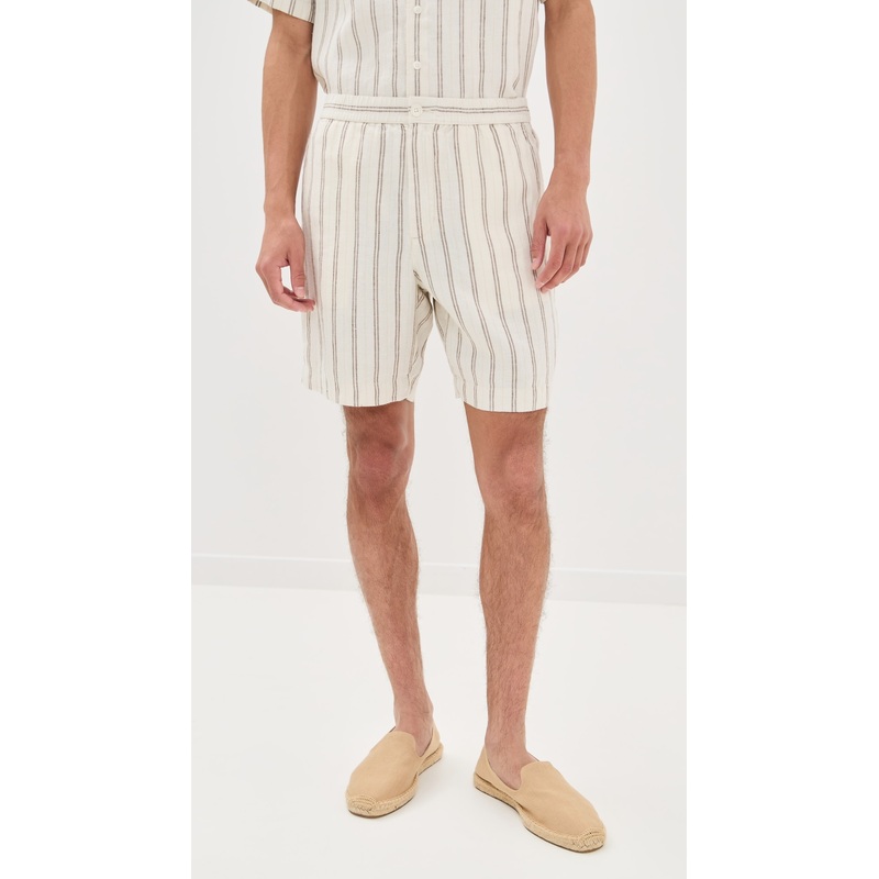 Vince Mesa Stripe Beach Shorts 7.75″