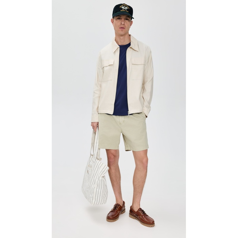 Alex Mill Herringbone Pull On Shorts 7″