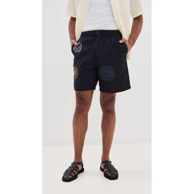 Wax London Doodle Embroidery Kurt Shorts
