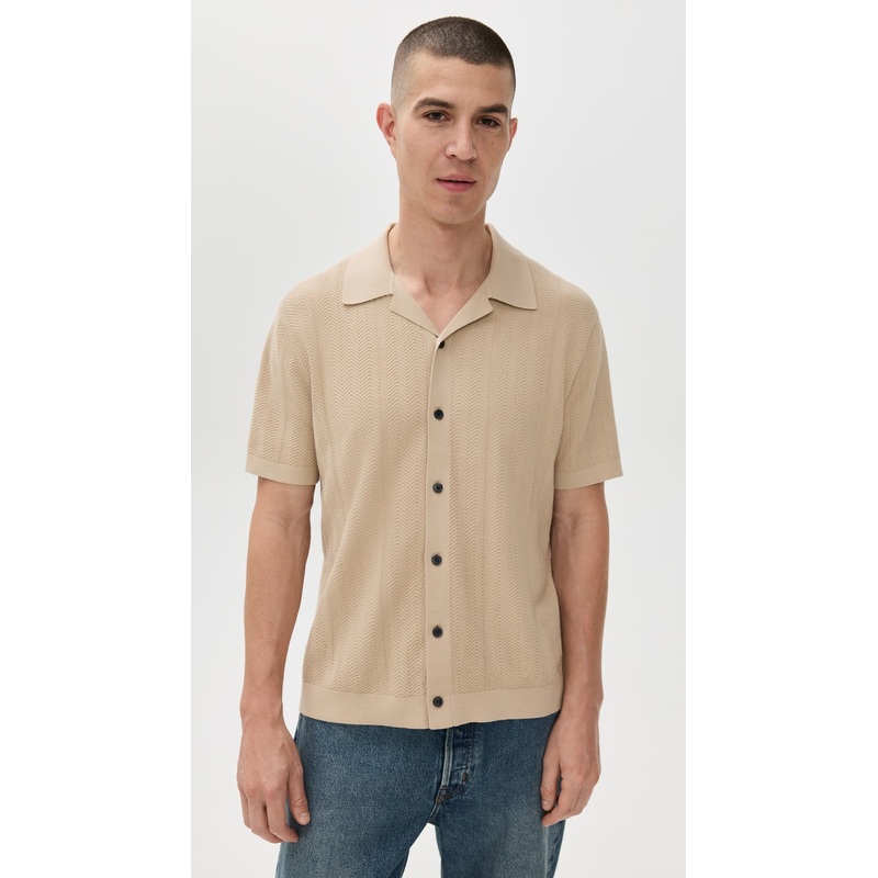 Theory Camp Collar Shirt in Cotton Twist