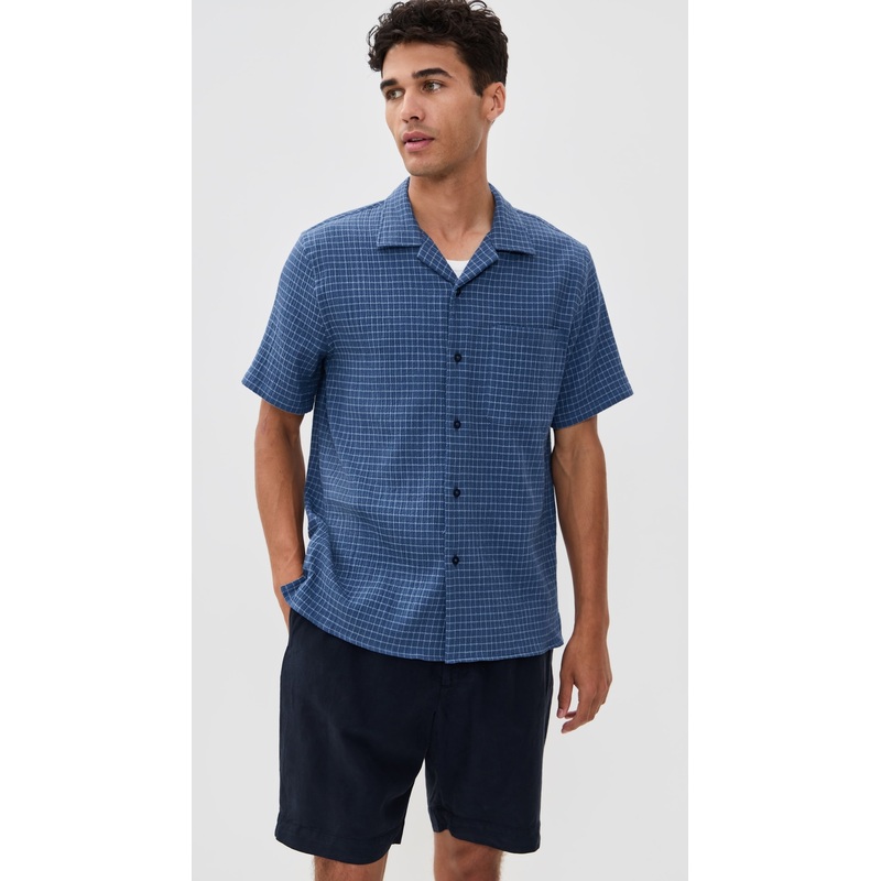 Vince Provence Plaid Collar Shirt