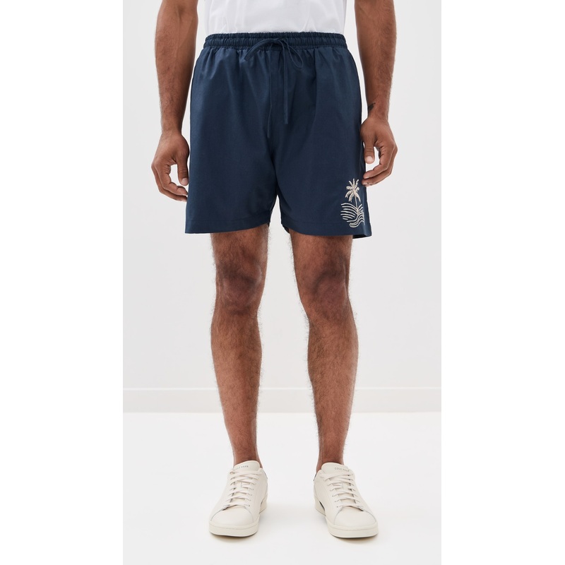 Fanm Mon Gorkem Embroidered Linen Shorts