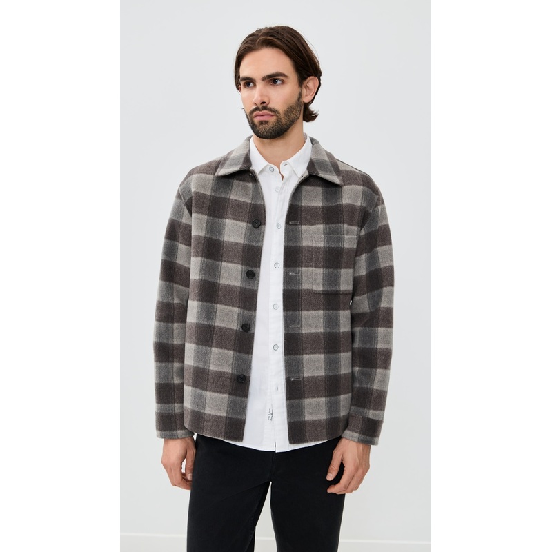 Theory WP Overshirt In New Divide Check
