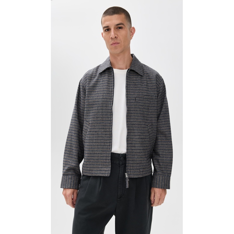 Universal Works Windcheater Houndstooth Zip Jacket