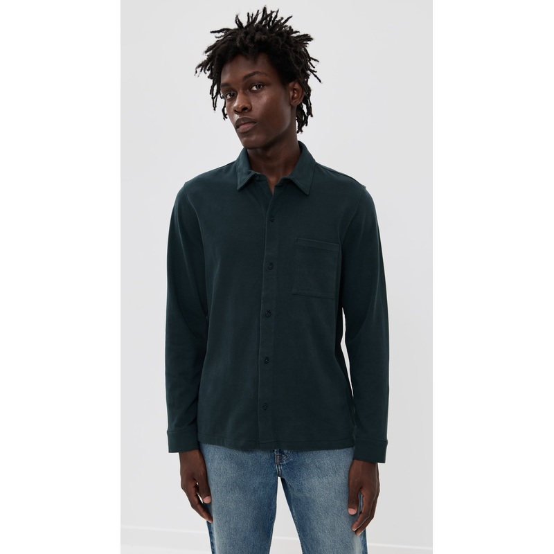 Vince Sueded Jersey Button Down