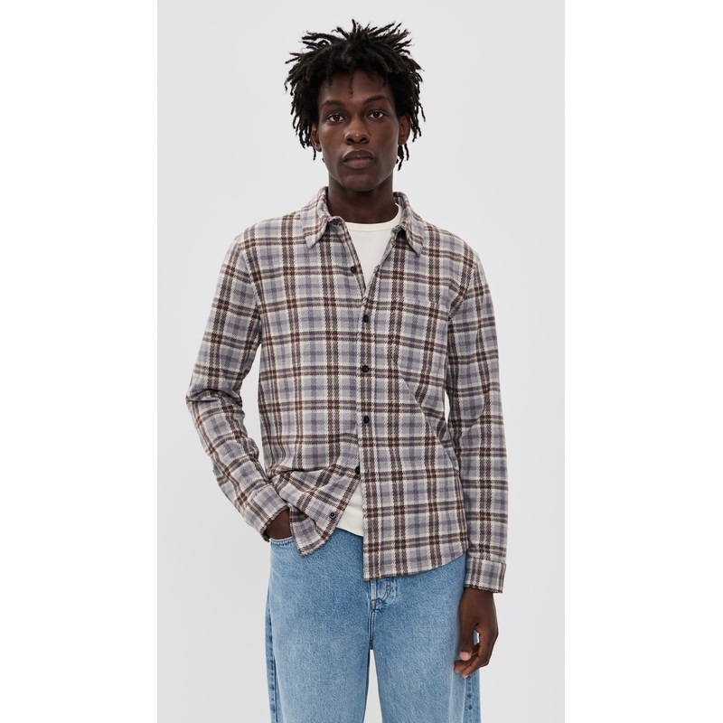 Vince Plaid Knit Shirt