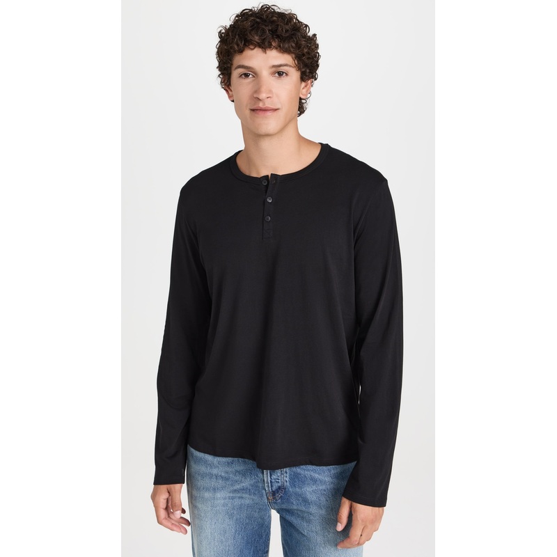 ATM Anthony Thomas Melillo Classic Jersey Long Sleeve Henley