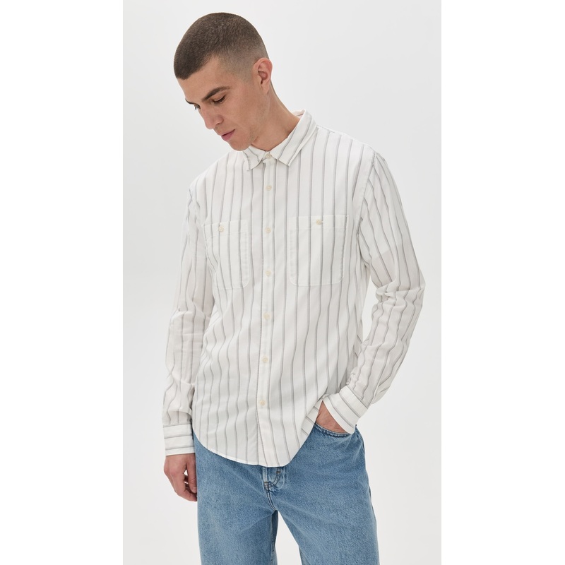 Vince Port Stripe Double Pocket Shirt