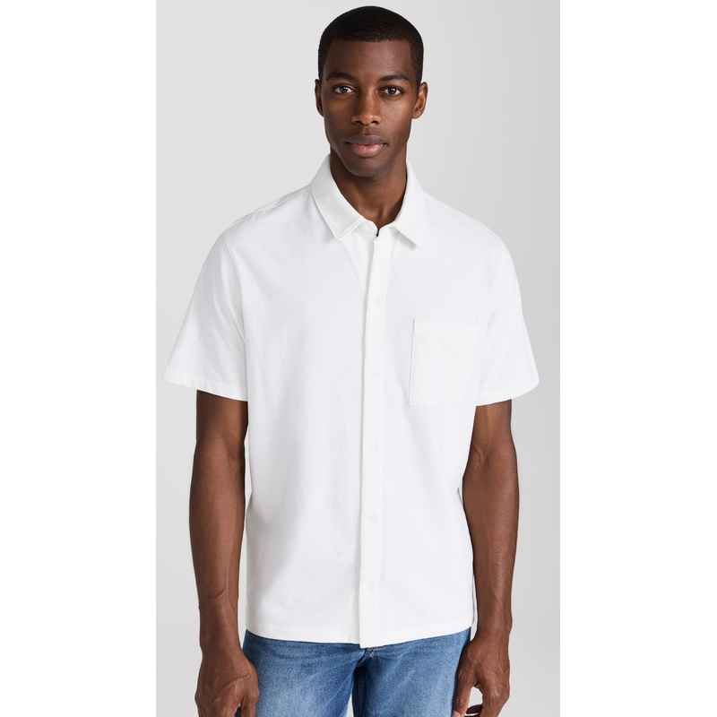 Vince Sueded Jersey Button Down Shirt