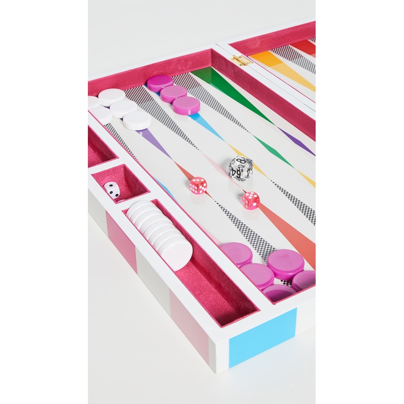 Jonathan Adler Rainbow Checkerboard Backgammon Set