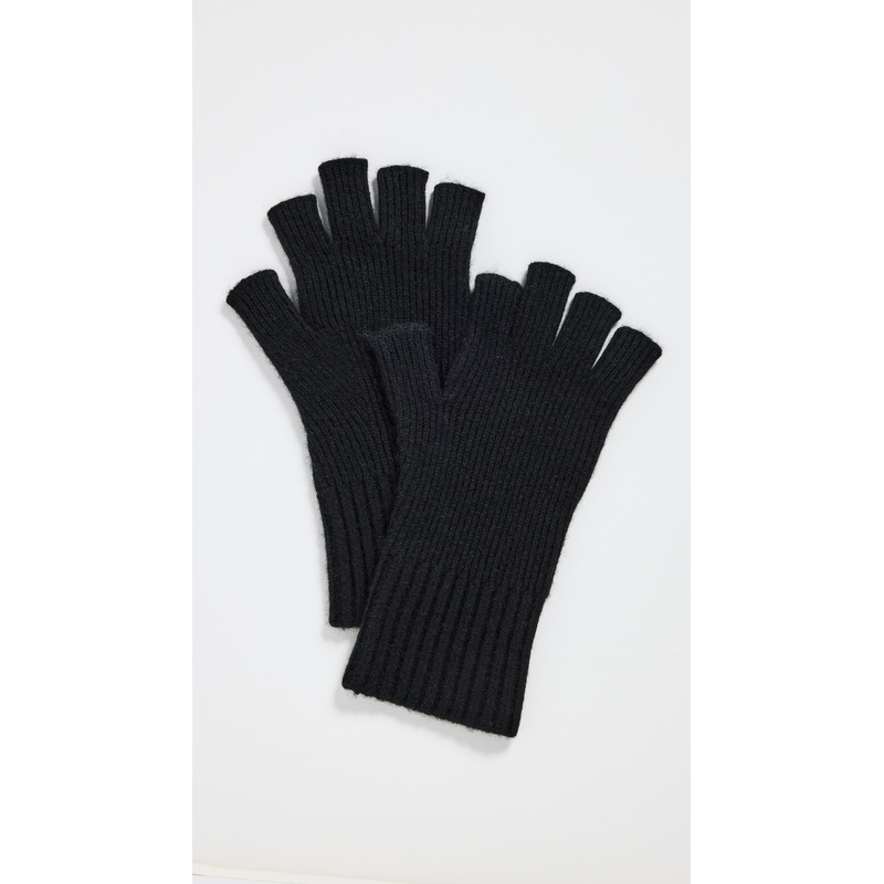 Vince Cashmere Blend Rib Knit Fingerless Gloves