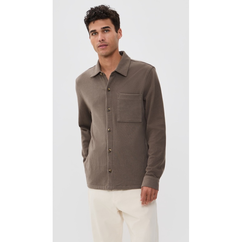 Vince Sueded Jersey Shirt Jacket