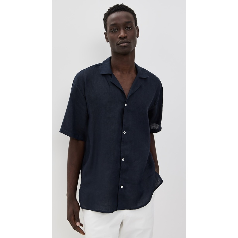 Ancora The Navy Resort Men Linen Shirt