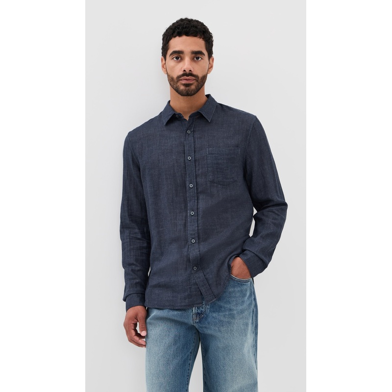 Vince Double Face Long Sleeve Shirt