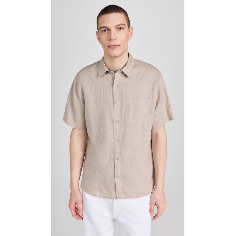 Vince Linen Short Sleeve Shirt