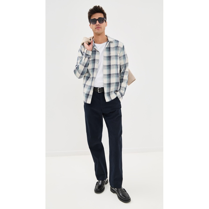 Vince Louie Straight Fit Peached Cotton Chinos