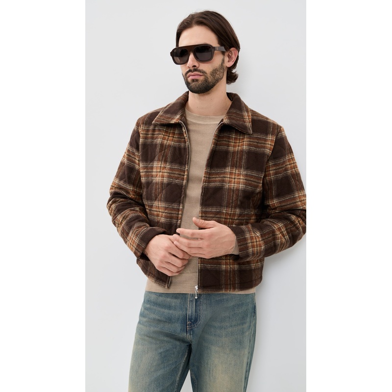 Stockholm Surfboard Club Phil Plaid Zip Jacket